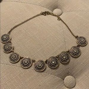 J. Crew crystal antique-style necklace.